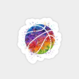 Basketball Ball Colorful Watercolor Sticker